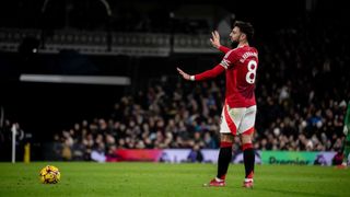 Bruno Fernandes in action for Manchester United