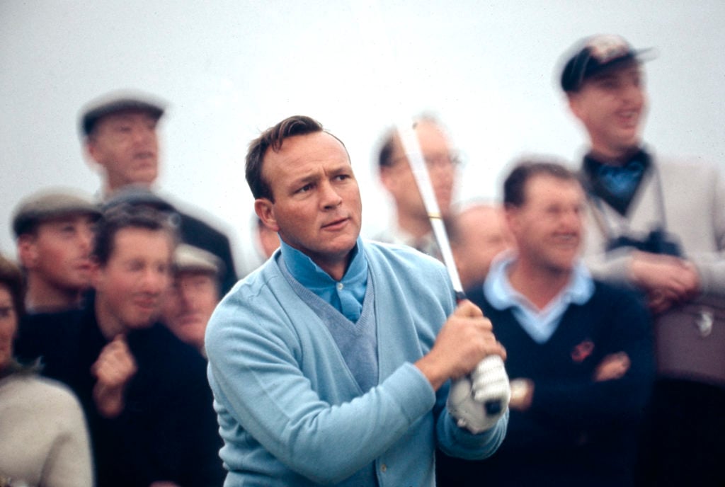 8 October 1965 - Golf - Ryder Cup, Royal Birkdale Arnold Palmer in action.