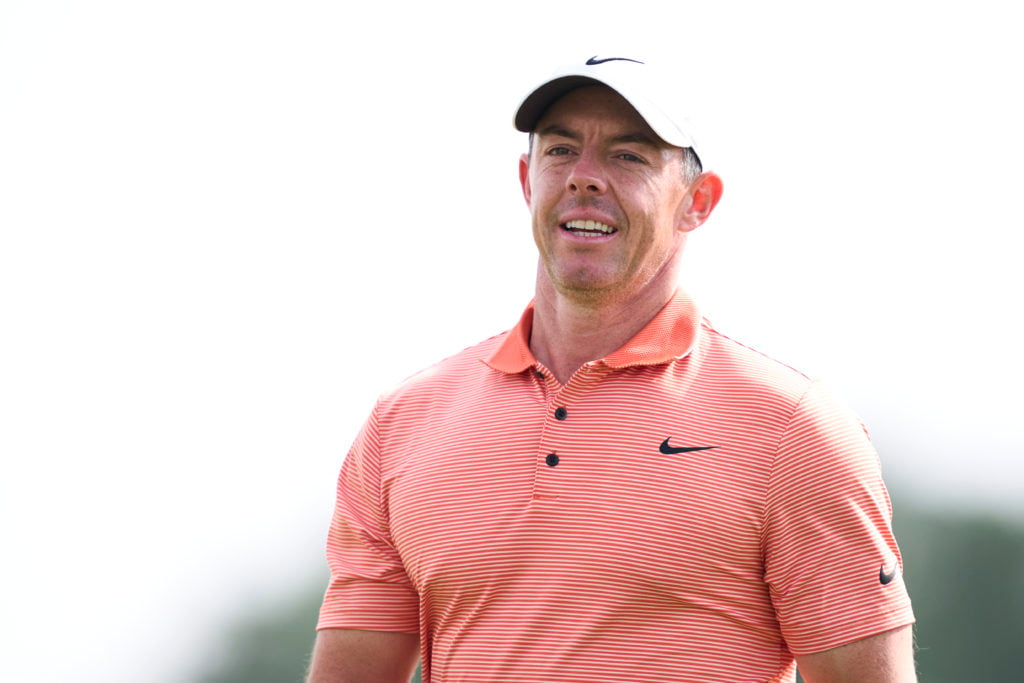 Rory McIlroy of Northern Ireland looks across the 12th hole during the final round of the Hero Dubai Desert Classic at Emirates Golf Club on Januar...