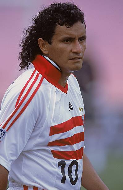 9 Jun 2001: A close up of Marco Etcheverry #10 of the D.C. United as he looks on during the game against the Dallas Burn at the Cotton Bowl in Dallas Texas. The Burn defeated the United 3-0.Mandatory