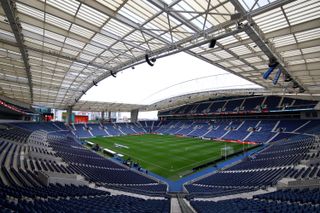 General view inside Porto's Estadio do Dragao in February 2025.