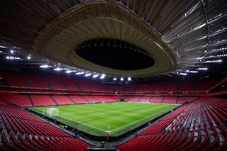 General view inside Athletic Club's San Mames stadium in December 2024.