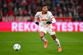 RB Leipzig star Benjamin Henrichs in action against Bayern Munich