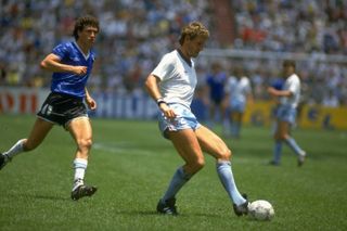 Terry Butcher in action for England against Argentina at the 1986 World Cup.