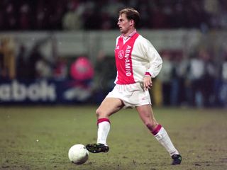 Ronald de Boer in action for Ajax against Borussia Dortmund in the Champions League in March 1996.