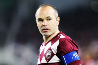 Barcelona midfielder and Vissel Kobe captain Andres Iniesta, 2020