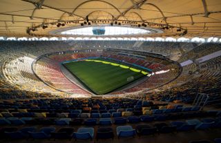 General view of the Arena Nationala ahead of Steaua Bucharest's game against Lyon in the Europa League in March 2025.