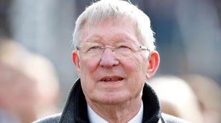 CHELTENHAM, UNITED KINGDOM - MARCH 11: (EMBARGOED FOR PUBLICATION IN UK NEWSPAPERS UNTIL 24 HOURS AFTER CREATE DATE AND TIME) Sir Alex Ferguson watches his horse 'Protektorat' run in the Coral Cup Handicap Hurdle race on day 2 'Ladies Day' of the Cheltenham Festival 2020 at Cheltenham Racecourse on March 11, 2020 in Cheltenham, England. (Photo by Max Mumby/Indigo/Getty Images)