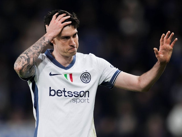 Alessandro Bastoni of Inter Milan during his side's match against Atalanta, on March 16, 2025