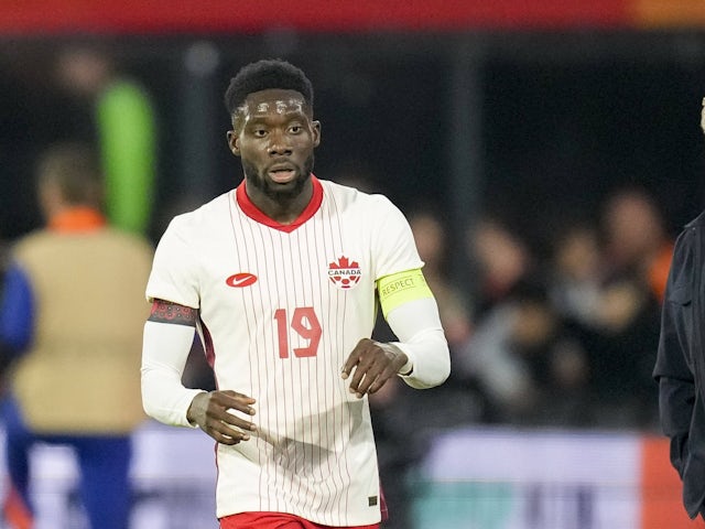 Alphonso Davies of Canada pictured on June 6, 2024