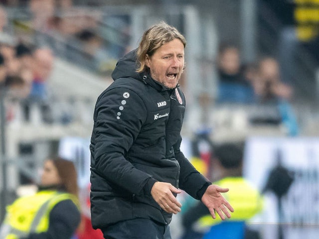 Manager of Mainz 05 Bo Henriksen during his side's match against Borussia Dortmund, on November 9, 2024