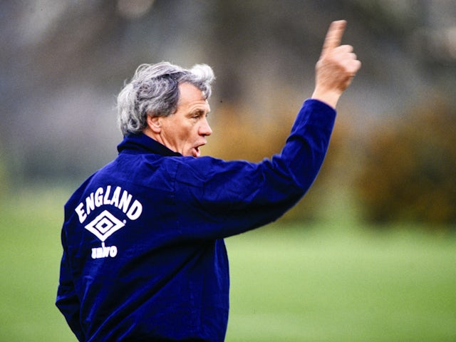 Bobby Robson as England manager in 1990.