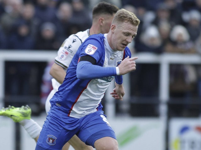 Callum Guy of Carlisle United in action on November 16, 2024