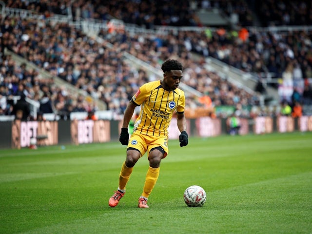 Carlos Baleba of Brighton & Hove Albion during his side's match against Newcastle United, on March 2, 2025