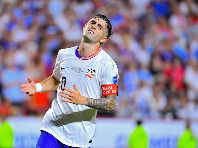 Christian Pulisic in action for the USA on July 1, 2024