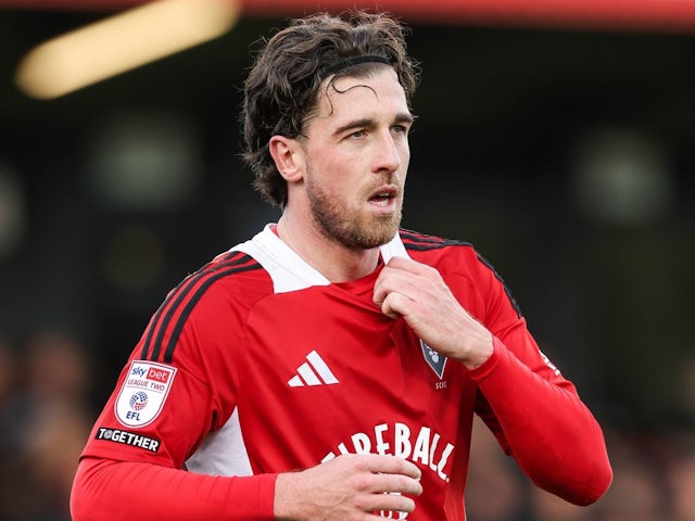 Salford City's Cole Stockton during his side's match against Grimsby Town, on October 12, 2024