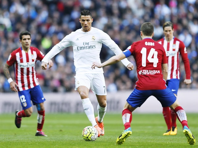 Cristiano Ronaldo in action for Real Madrid against Atletico Madrid on February 27, 2016