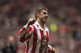 Kevin Phillips celebrates a goal for Sunderland against Porstmouth in 1998.