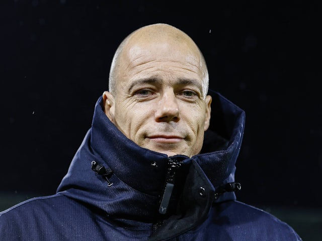 Fortuna Sittard coach Danny Buijs during his side's match against Heracles Almelo on December 7, 2024