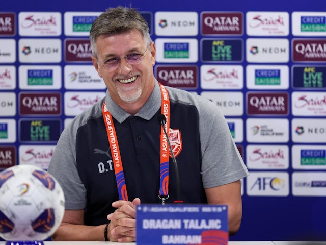 Bahrain manager Dragan Talajic pictured on November 13, 2024