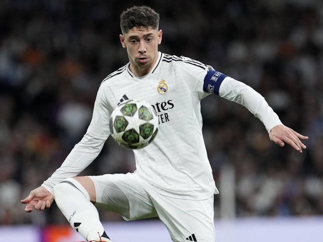 Real Madrid's Federico Valverde on February 19, 2025