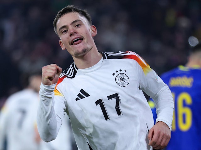 Germany's Florian Wirtz celebrates on November 16, 2024