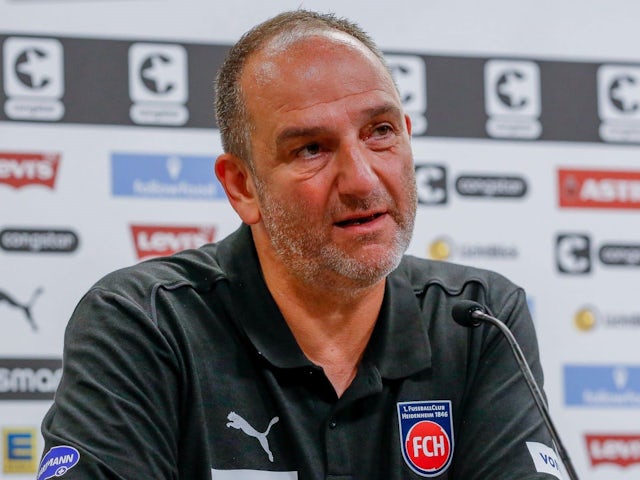 Frank Schmidt, head coach of Heidenheim, speaking in a press conference on August 26, 2024 [on August 27, 2024]