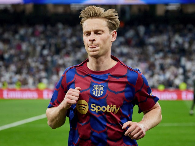 Barcelona's Frenkie de Jong pictured in April 2024