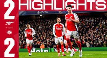 HIGHLIGHTS | Arsenal vs PSV (2-2, 9-3 on aggregate) | Zinchenko, Rice | Through to face Real Madrid