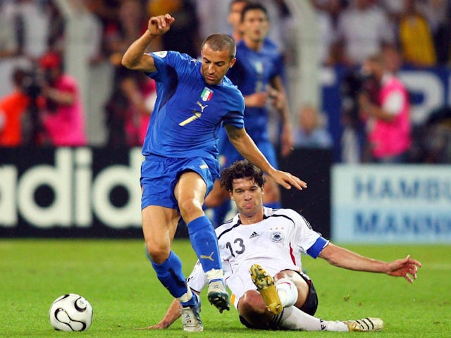 Italy's Alessandro Del Piero and Germany's Michael Ballack in the 2006 World Cup semi-final