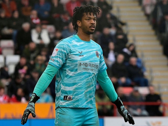 Shrewsbury Town's Jamal Blackman on March 8, 2025