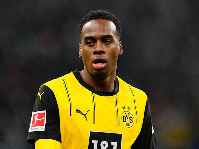 Borussia Dortmund's Jamie Gittens on January 17, 2025