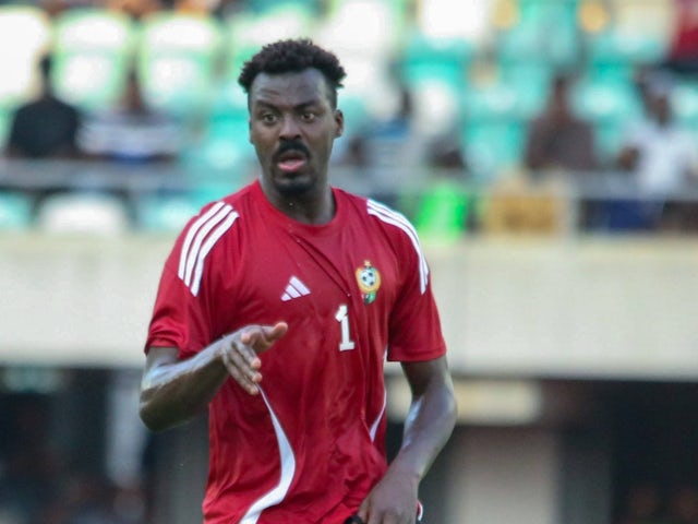 Jawad Rizq of Libya during the 2025 Africa Cup of Nations {AFCON} qualifier match between Nigeria and Libya at Godwill Akpabio Stadium on October 11, 2024