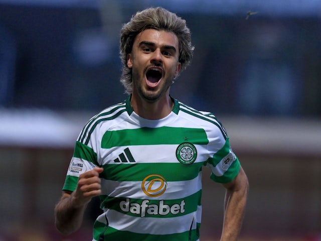 Celtic's Jota during his side's match against Motherwell, on February 2, 2025