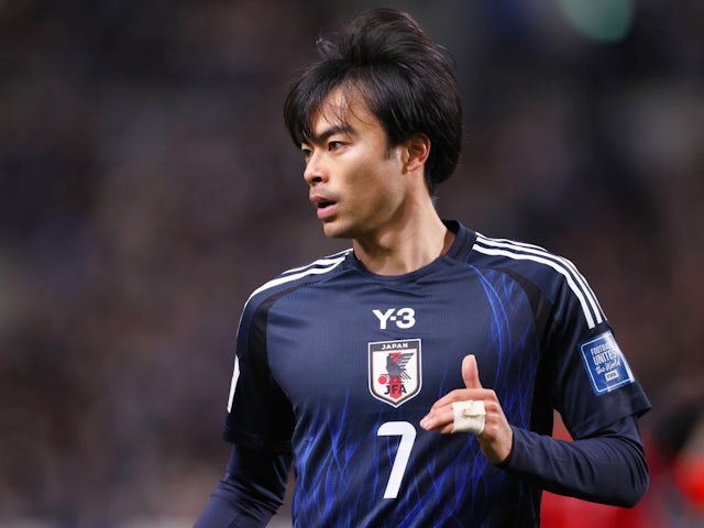 Japan's Kaoru Mitoma on March 20, 2025