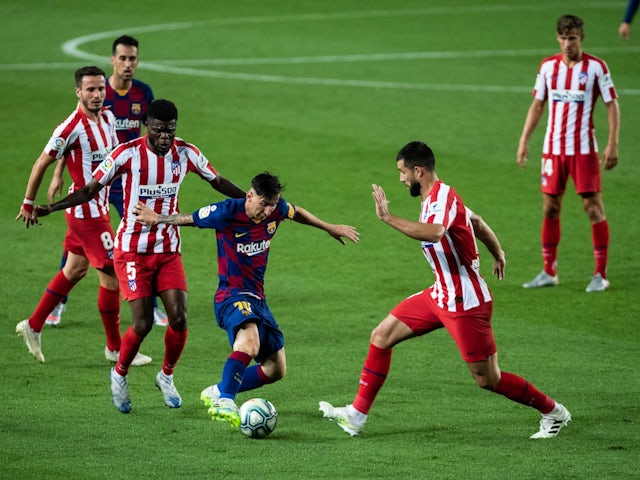 Lionel Messi in action for Barcelona against Atletico Madrid on June 30, 2020