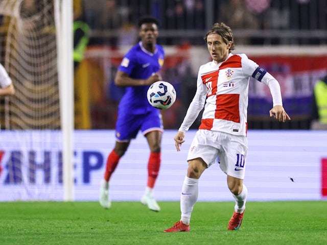 Luka Modric of Croatia during his side's match against France, on March 20, 2025