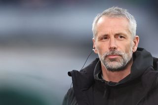 Leipzig's German head coach Marco Rose looks on ahead the German first division Bundesliga football match between RB Leipzig and Borussia Dortmund in Leipzig, eastern Germany on March 15, 2025.