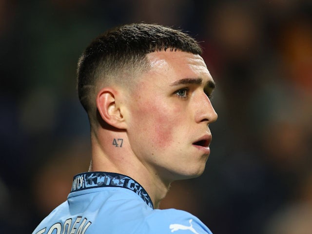 Manchester City's Phil Foden in action on January 14, 2025