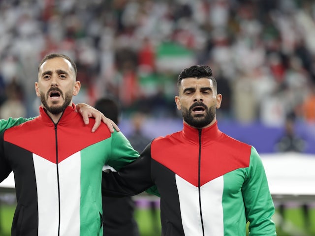 Rami Hamadeh and Musab Al-Battat of Palestine pictured on January 18, 2024