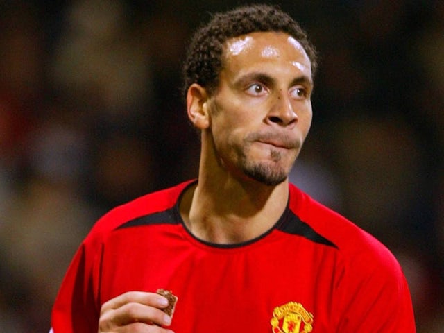 Rio Ferdinand in action for Manchester United on January 7, 2004