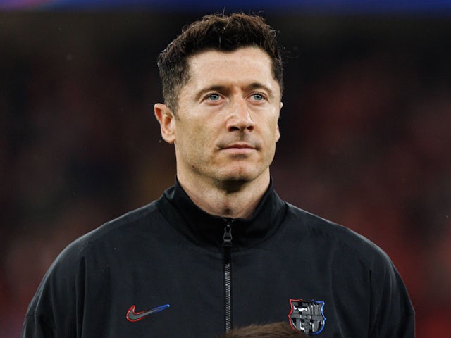 Barcelona's Robert Lewandowski on March 5, 2025