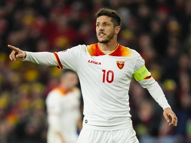 Montenegro's Stevan Jovetic on October 14, 2024