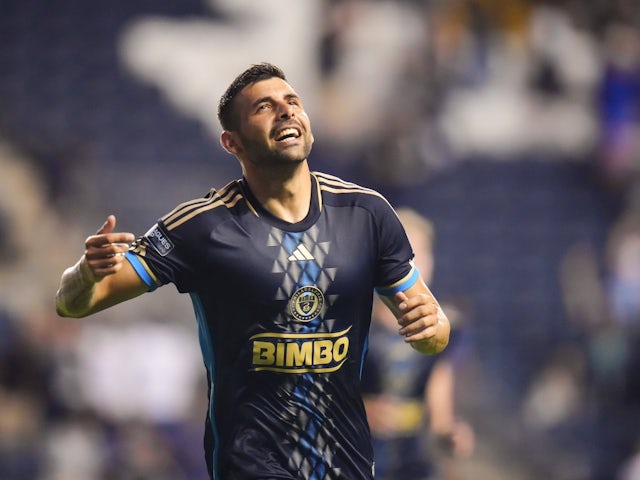 Tai Baribo of the Philadelphia Union celebrates a goal on August 9, 2024