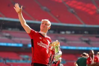 Manchester United forward Rasmus Hojlund scored 16 goals in his debut season.