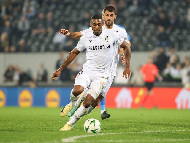 Gustavo Silva of Vitoria de Guimaraes in action on November 7, 2024