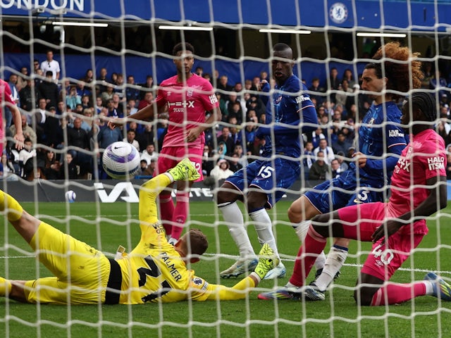 Ipswich Town's Axel Tuanzebe scores an own goal on April 13, 2025