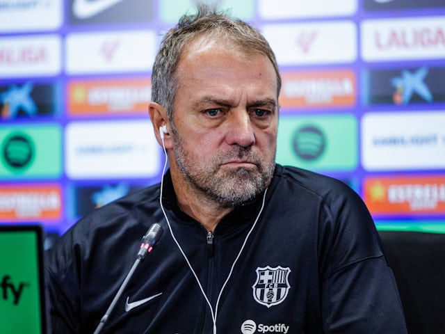 Barcelona manager Hansi Flick pictured on September 21, 2024