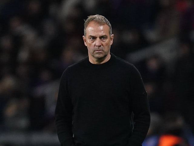 Barcelona manager Hansi Flick during his side's Copa del Rey match on February 25, 2025