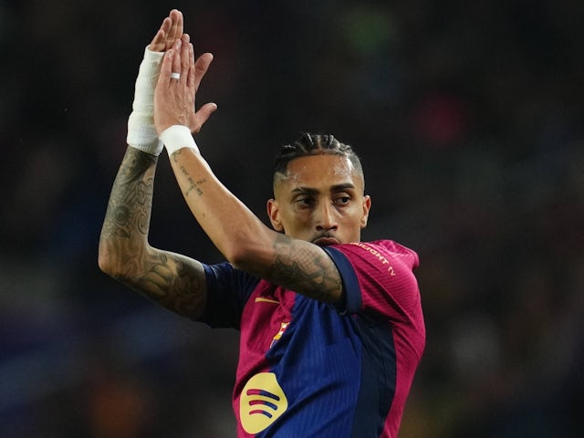 Barcelona attacker Raphinha on April 9, 2025